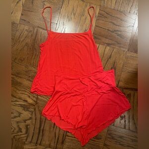 Negative Underwear Whipped Cami and Mini Short Set in Cherry